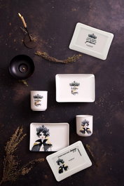 Hermia Juego de Cena de 4 Piezas en Porcelana Blanca